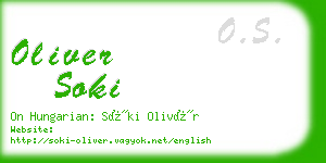 oliver soki business card